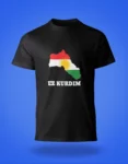 Ez Kurdim T-shirt – Kurdistan kaart Wit
