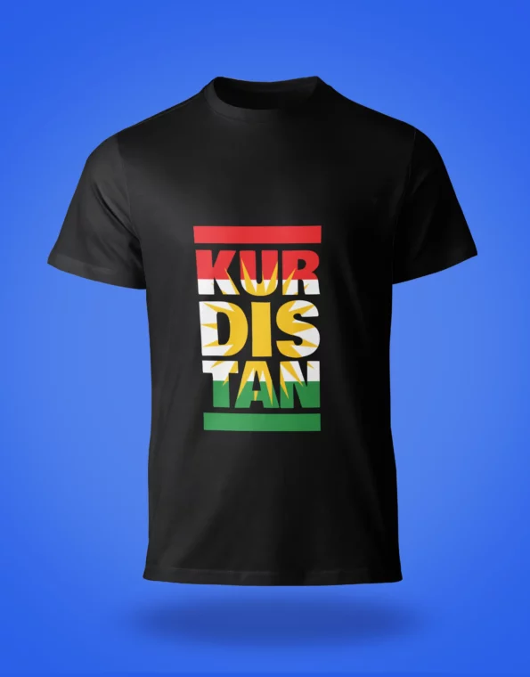 KURDISTAN flag T-Shirt KUR-DIS-TAN