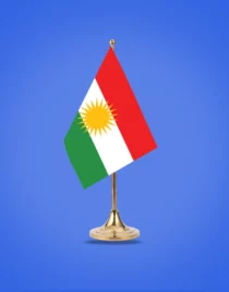 Koerdistan Tafelvlag Kleine Bureauvlaggen Goud