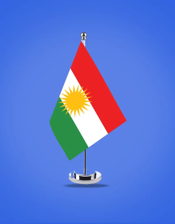 Koerdistan Tafelvlag Kleine Bureauvlaggen Zilvar