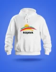 Rojava Kurdistan T-Shirt Hoodie Wit