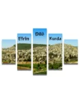 Efrin Dile Kurda 5 Stuk Canvas Print – Afrin Rojava Kurdistan