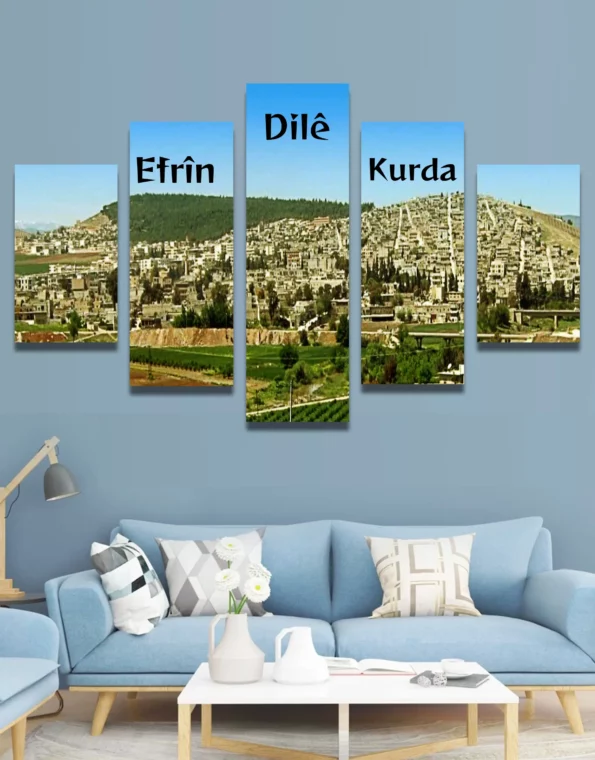 Efrin Dile Kurda 5 Stuk Canvas Print - Afrin Rojava Kurdistan