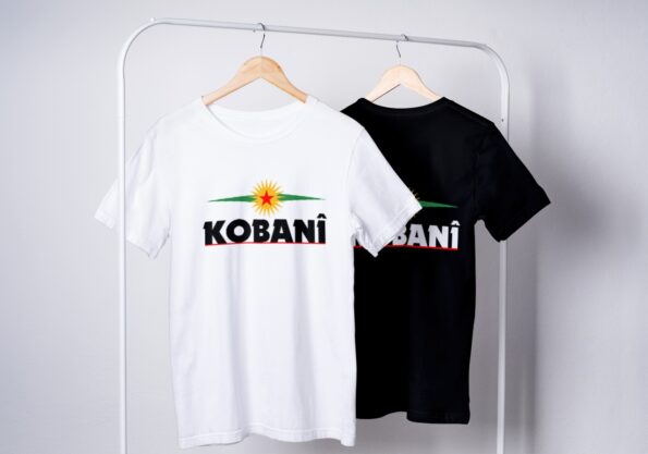 Kobani Kurdistan T-Shirt Zwart en wit