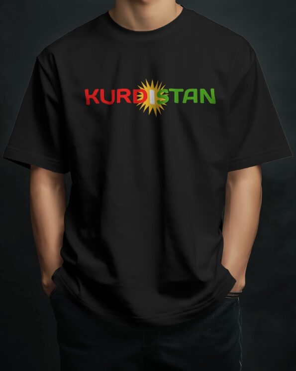 Koerdische T-Shirt Met Kurdistan Vlag