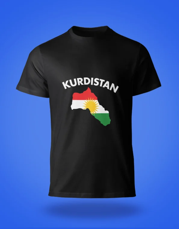 Kurdistan T-Shirt met kaart van Koerdistan