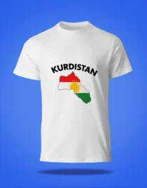 Kurdistan T-Shirt met kaart van Koerdistan