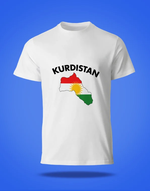 Kurdistan T-Shirt met kaart van Koerdistan